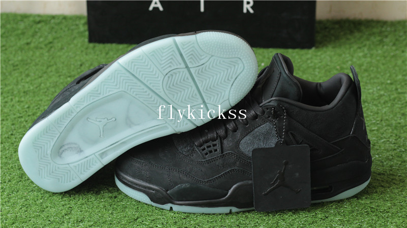 Update Version Air Jordan 4 Retro Black Kaws